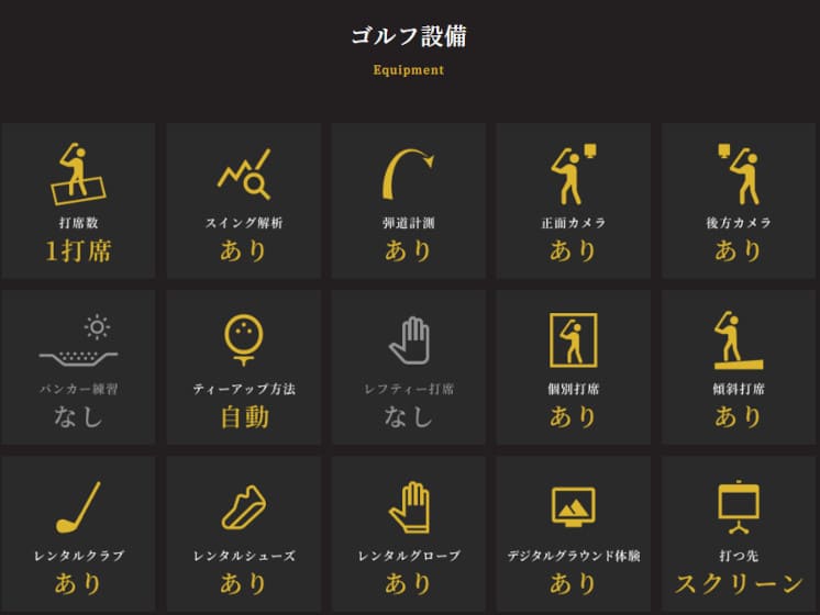 麻布十番2nd店 ゴルフ設備